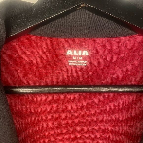Alia Quilted Black Red Zippered Jacket - Picture 7 of 8